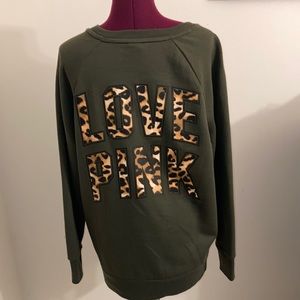 Pink Victoria’s Secret like new medium sweatshirt. Back says “Love Pink”